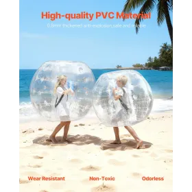 VEVOR oppustelige bumper bolde 2-pack, 4FT/1,2M krop Sumo Zorb bolde til teenagere og voksne, 0,8 mm tykke PVC menneskelige