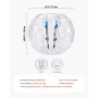 VEVOR oppustelige bumper bolde 2-pack, 4FT/1,2M krop Sumo Zorb bolde til teenagere og voksne, 0,8 mm tykke PVC menneskelige