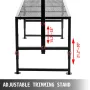Livestock Stand 51x23 inches, Trimming Stand with Straight Head Piece, Goat Trimming Stand Metal Frame Sheep Shearing Stand Live
