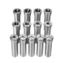 VEVOR 13 pcs Precision R8 Collet Set, 1/8" - 7/8", 45 Mill Collet Chuck 0.0012"/30μm TIR with 13 Labeled Storage Boxes, for Mill
