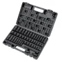3/8" Drive Impact Socket Set, 48 Piece Socket Set SAE （5/16" -3/4"） & Metric （8-22mm）6 Point Cr-V Drive Extension Bar Universal 