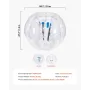 VEVOR oppustelig bumperbold 1-pakke, 5FT/1,5M kropssumo Zorb-bolde til teenagere og voksne, 0,8 mm tykke PVC-boblebolde til
