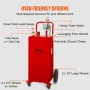 30 Gallon Fuel Caddy, Gas Storage Tank & 4 Wheels, with Manuel Transfer Pump, Gasoline Diesel Fuel Container for Cars, Lawn Mowe