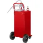 30 Gallon Fuel Caddy, Gas Storage Tank & 4 Wheels, with Manuel Transfer Pump, Gasoline Diesel Fuel Container for Cars, Lawn Mowe