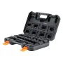 1/2" Drive Impact Socket Set, 23 Piece Socket Set SAE （7/16" -1"）& Metric 6 Point Cr-V Alloy Steel for Auto Repair with Ratchet 