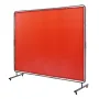 VEVOR Welding Screen with Frame, 1.83 x 2.44 m Welding Curtain Screen, Flame-Resistant Vinyl Welding Protection Screen on 4 Swiv