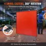Welding Screen with Frame, 1.8 x 1.8 m Welding Curtain Screen, Flame-Resistant Vinyl Welding Protection Screen on 4 Swivel Wheel