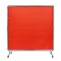 VEVOR Welding Screen with Frame, 1.8 x 1.8 m Welding Curtain Screen, Flame-Resistant Vinyl Welding Protection Screen on 4 Swivel