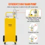 30 Gallon Fuel Caddy, Gas Storage Tank & 4 Wheels, with Manuel Transfer Pump, Gasoline Diesel Fuel Container for Cars, Lawn Mowe