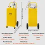 VEVOR 30 Gallon Fuel Caddy, Gas Storage Tank & 4 Wheels, with Manuel Transfer Pump, Gasoline Diesel Fuel Container for Cars, Law