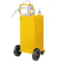 VEVOR 30 Gallon Fuel Caddy, Gas Storage Tank & 4 Wheels, with Manuel Transfer Pump, Gasoline Diesel Fuel Container for Cars, Law