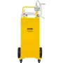 30 Gallon Fuel Caddy, Gas Storage Tank & 4 Wheels, with Manuel Transfer Pump, Gasoline Diesel Fuel Container for Cars, Lawn Mowe
