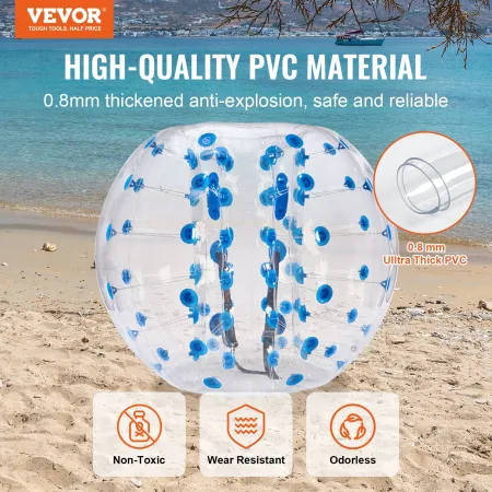 oppustelig bumperbold 1-pakke, 5FT/1,5M kropssumo Zorb-bolde