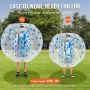 VEVOR oppustelig bumperbold 1-pakke, 5FT/1,5M kropssumo Zorb-bolde til teenagere og voksne, 0,8 mm tykke PVC-boblebolde til