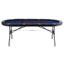 VEVOR 10 Player Foldable Poker Table, Blackjack Texas Holdem Poker Table with Padded Rails and Stainless Steel Cup Holders, Port