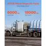 Winch Straps, 4" x 30', 6000 lbs Load Capacity, 18000 lbs Breaking Strength, Truck Straps with Flat Hook, Flatbed Tie Downs Carg