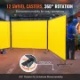 Welding Screen with Frame, 6' x 8' 3 Panel Welding Curtain Screens, Flame-Resistant Vinyl Welding Protection Screen on 12 Swivel