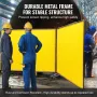 VEVOR Welding Screen with Frame, 6' x 8' 3 Panel Welding Curtain Screens, Flame-Resistant Vinyl Welding Protection Screen on 12 