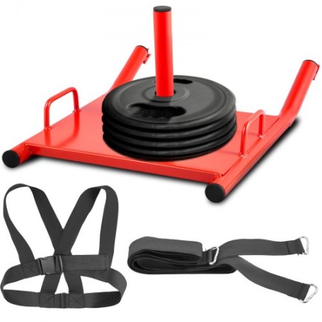Weight Sled Push Pull Heavy High Training Sled Drag Fitness HD Power Speed Training Sled for Athletic Exercise and Fitness