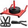 Weight Sled Push Pull Heavy High Training Sled Drag Fitness HD Power Speed Training Sled for Athletic Exercise and Fitness