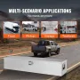 Heavy Duty Aluminum Truck Bed Tool Box, Diamond Plate Tool Box with Side Handle and Lock Keys, Storage Tool Box Chest Box Organi