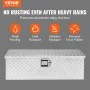 VEVOR Heavy Duty Aluminum Truck Bed Tool Box, Diamond Plate Tool Box with Side Handle and Lock Keys, Storage Tool Box Chest Box 