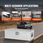 Heavy Duty Aluminum Truck Bed Tool Box, Diamond Plate Tool Box with Side Handle and Lock Keys, Storage Tool Box Chest Box Organi