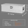 VEVOR Heavy Duty Aluminum Truck Bed Tool Box, Diamond Plate Tool Box with Side Handle and Lock Keys, Storage Tool Box Chest Box 