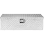 Heavy Duty Aluminum Truck Bed Tool Box, Diamond Plate Tool Box with Side Handle and Lock Keys, Storage Tool Box Chest Box Organi