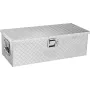 Heavy Duty Aluminum Truck Bed Tool Box, Diamond Plate Tool Box with Side Handle and Lock Keys, Storage Tool Box Chest Box Organi