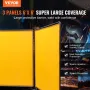 VEVOR Welding Screen with Frame, 6' x 6' 3 Panel Welding Curtain Screens, Flame-Resistant Vinyl Welding Protection Screen on 12 