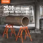 VEVOR Pipe Stand with Roller Head 1134 kg Load for 5.1-91.4 cm Pipes 45 Steel