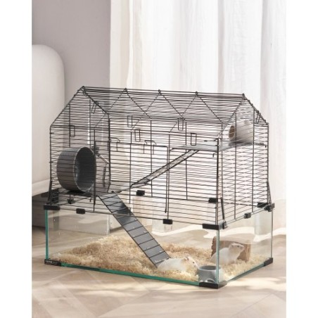 Wire Hamster Cage Habitat 22.8in Rodent Gerbil Small Animal House