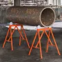 Pipe Stand with Roller Head 1134 kg Load for 5.1-91.4 cm Pipes 45 Steel