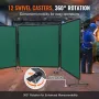 Welding Screen with Frame, 182.9 cm x 182.9 cm 3 Panel Welding Curtain Screens, Flame-Resistant Vinyl Welding Protection Screen 