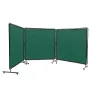Welding Screen with Frame, 182.9 cm x 182.9 cm 3 Panel Welding Curtain Screens, Flame-Resistant Vinyl Welding Protection Screen 