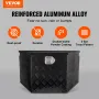 Trailer Tongue Box, Aluminum Alloy Diamond Plate Tongue Box Tool Chest, Heavy Duty Trailer Box Storage with Lock and Keys, Utili