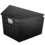 Trailer Tongue Box, Aluminum Alloy Diamond Plate Tongue Box Tool Chest, Heavy Duty Trailer Box Storage with Lock and Keys, Utili