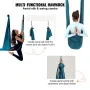 VEVOR Aerial Yoga Hængekøje & Gynge, 5,5 Yards, Aerial Yoga Starter Kit med 100gsm nylonstof, Fuld Rigging Hardware & Easy Set