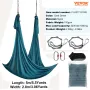 VEVOR Aerial Yoga Hammock & Swing, 5.5 Yards, Aerial Yoga Starter Kit with 100gsm Nylon Fabric, Full Rigging Hardware & Easy Set