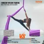 VEVOR Aerial Silk & Yoga Swing, 8,7 Yards, Aerial Yoga Hængekøjesæt med 100gsm nylonstof, komplet rigging hardware og nem