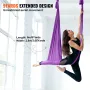 VEVOR Aerial Silk & Yoga Swing, 8.7 Yards, Aerial Yoga Hammock Kit with 100gsm Nylon Fabric, Full Rigging Hardware & Easy Set-up