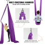 VEVOR Aerial Silk & Yoga Swing, 8.7 Yards, Aerial Yoga Hammock Kit with 100gsm Nylon Fabric, Full Rigging Hardware & Easy Set-up