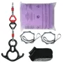 Aerial Silk & Yoga Swing, 8.7 Yards, Aerial Yoga Hammock Kit with 100gsm Nylon Fabric, Full Rigging Hardware & Easy Set-up Guide