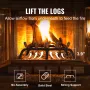 Fireplace Log Grate, 24 inch Heavy Duty Fireplace Grate with 6 Support Legs, 3/4’’ Solid Powder-coated Steel Bars, Log Firewood 