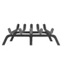Fireplace Log Grate, 24 inch Heavy Duty Fireplace Grate with 6 Support Legs, 3/4’’ Solid Powder-coated Steel Bars, Log Firewood 