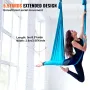 VEVOR Aerial Yoga Hammock & Swing, 5.5 Yards, Aerial Yoga Starter Kit with 100gsm Nylon Fabric, Full Rigging Hardware & Easy Set
