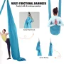 VEVOR Aerial Yoga Hængekøje & Gynge, 5,5 Yards, Aerial Yoga Starter Kit med 100gsm nylonstof, Fuld Rigging Hardware & Easy Set