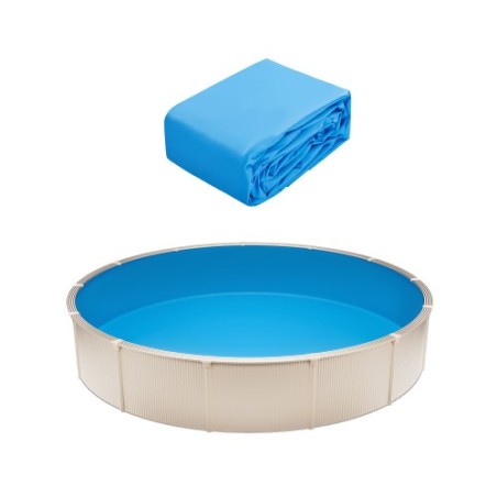 Round Pool Liner 18ft Overlap Pool Liner 52in Wall Height Solid Color