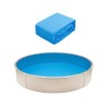 Round Pool Liner 18ft Overlap Pool Liner 52in Wall Height Solid Color